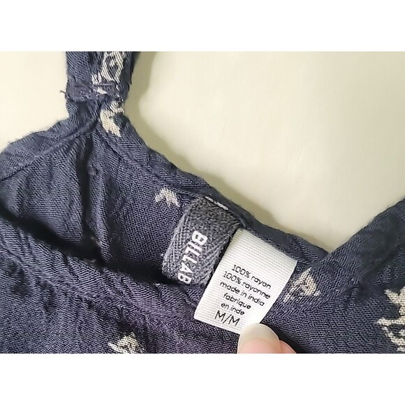 Billabong Cami Spagetti Adjustable Strap Flowy Navy Blue Summer Surfer Shirt Med - Picture 6 of 13
